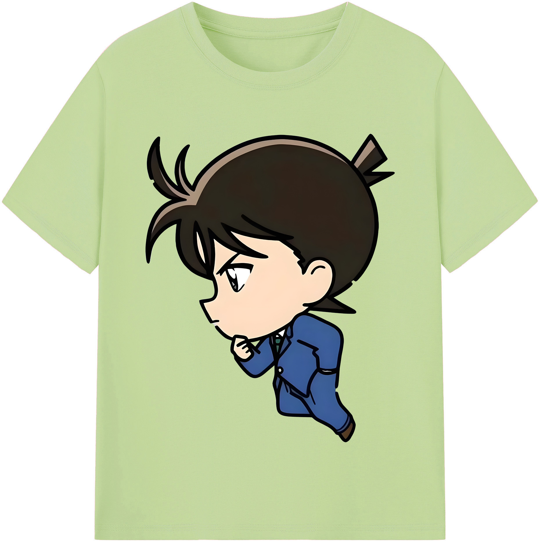 （画像用） 名探偵コナン 江戸川 コナン Detective Conan Conan Edogawa 綿100％半袖Tシャツ（フロントプリント）